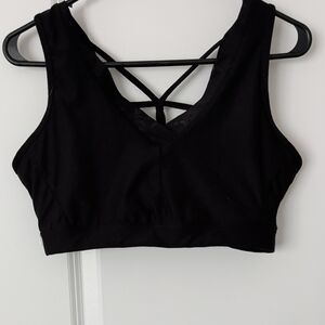 Avia Black Crisscross Sports Bra